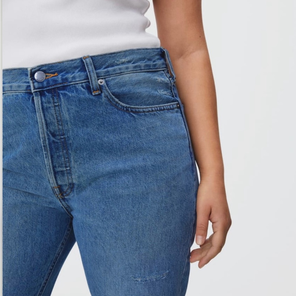 NWT! Everlane Relaxed Straight Jeans The Rigid Slouch Jeans- Washed Indigo -27 - Picture 6 of 12